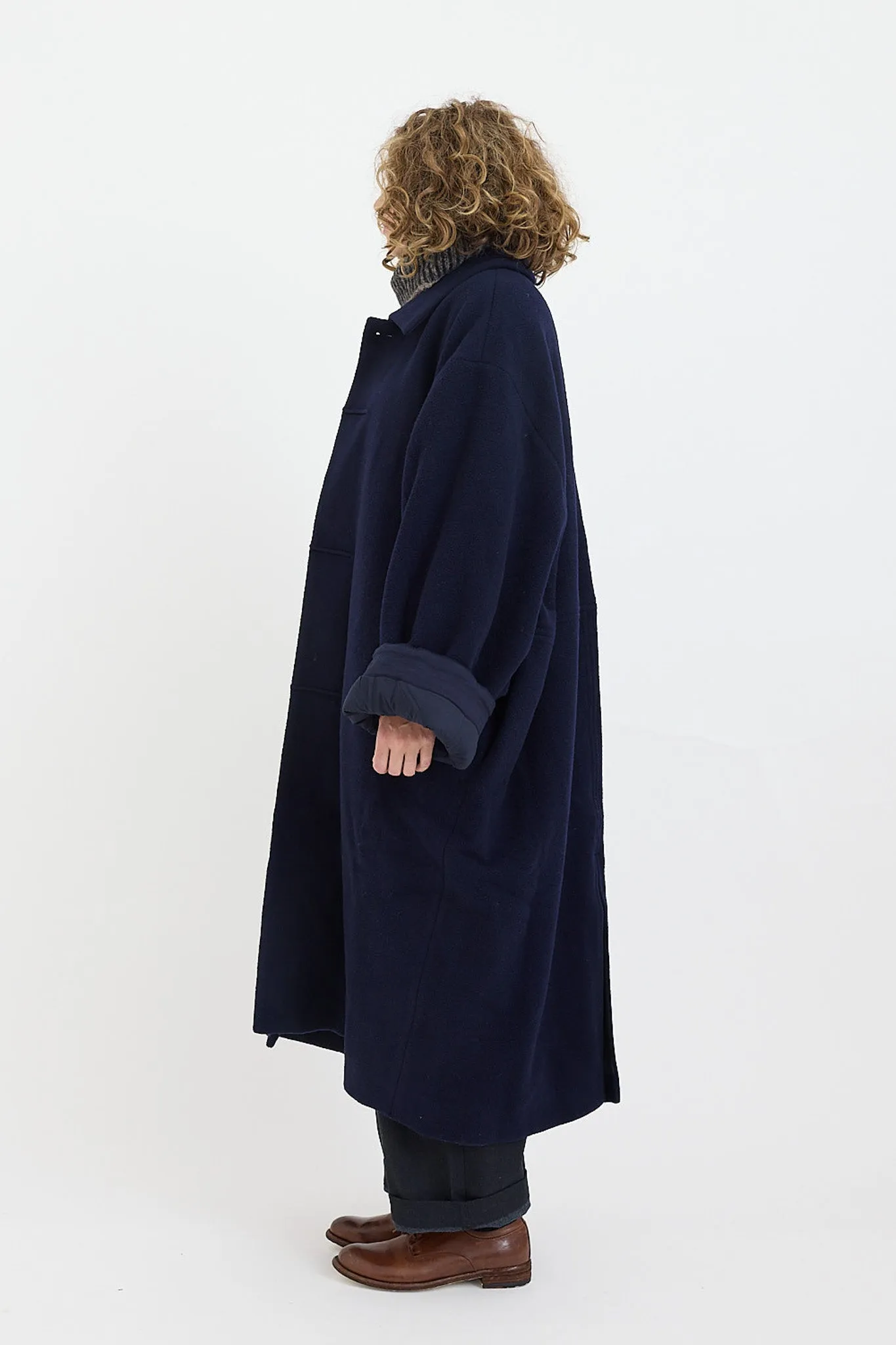 7115 by Szeki - Cuffed Wool Coat