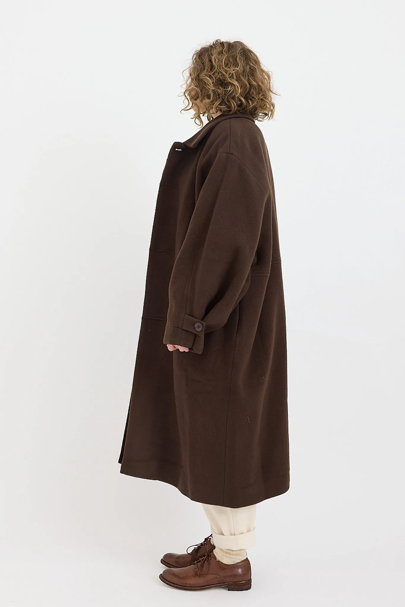 7115 by Szeki - Cuffed Wool Coat