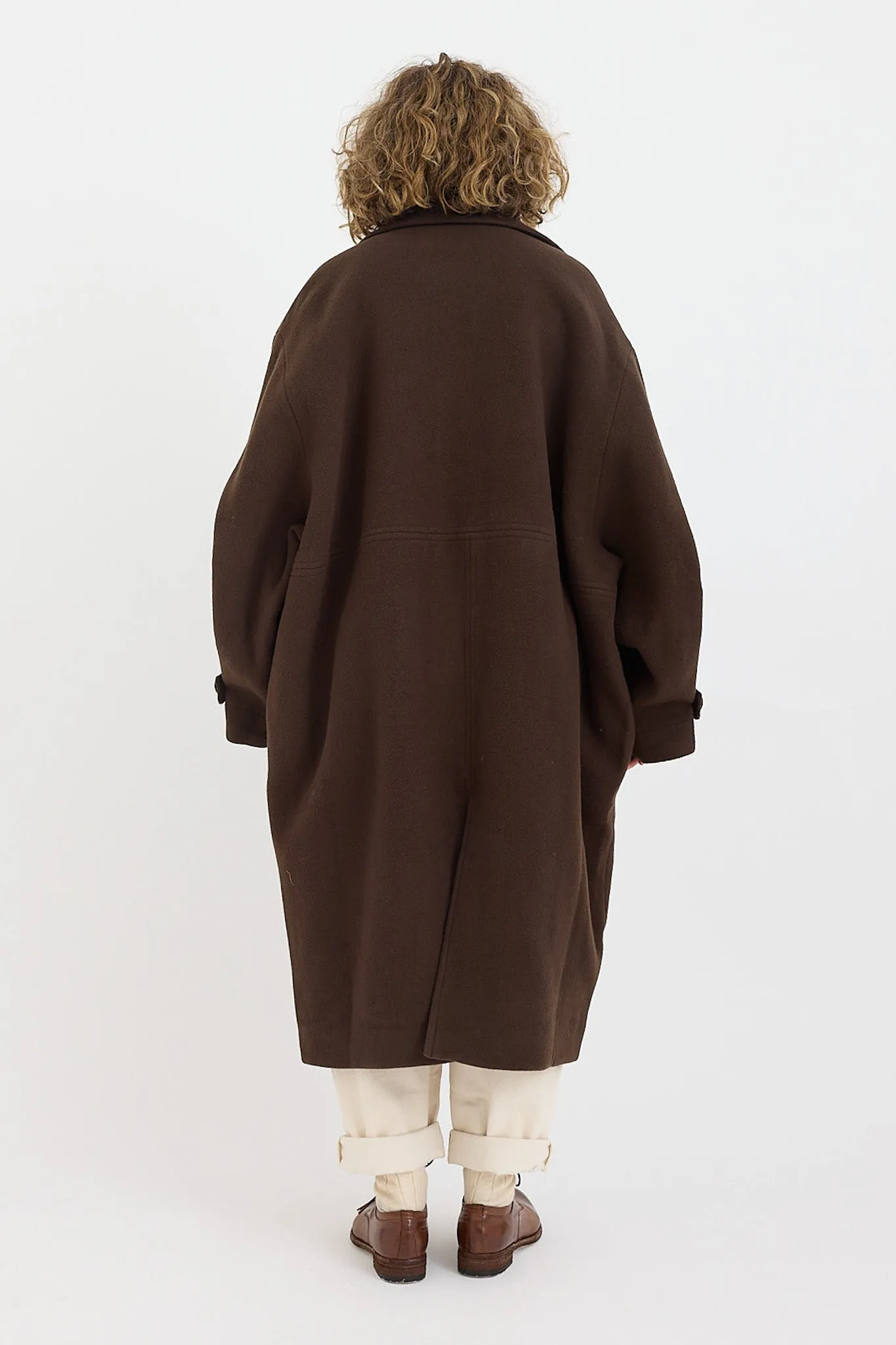 7115 by Szeki - Cuffed Wool Coat