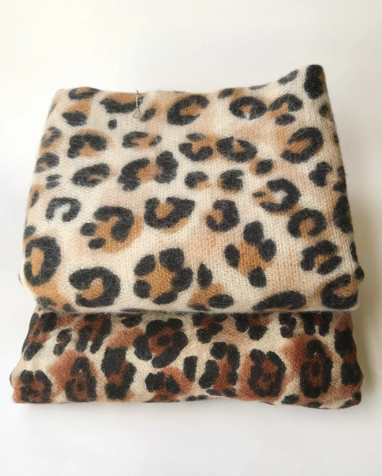 animal leopard print winter warm  blanket scarf shawl light color