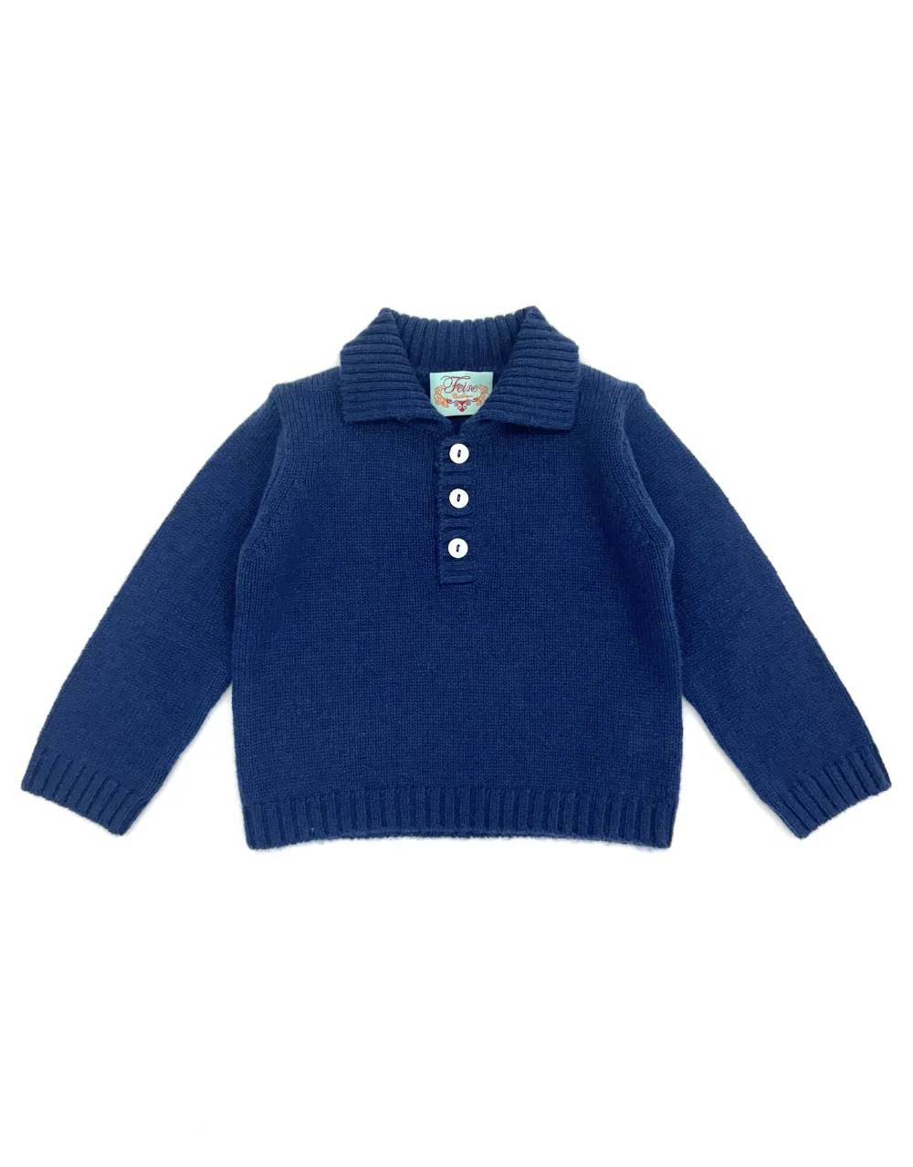 Baby Winter Polo in Dark Denim