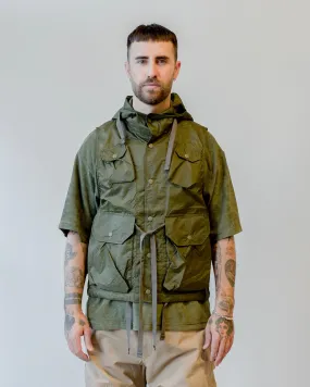 Engineered Garments Field Vest Olive Nylon Micro Ripstop