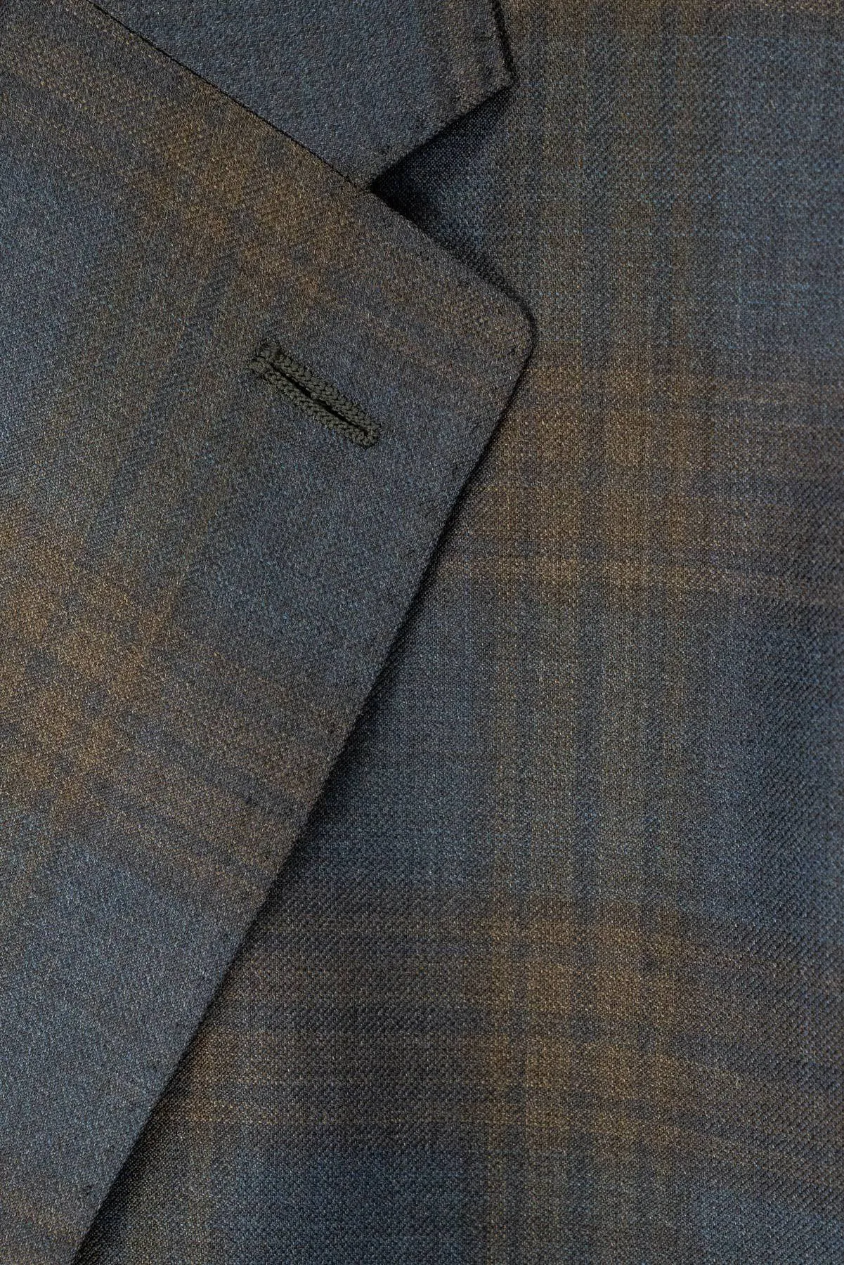 Ermenegildo Zegna Navy Brown Plaid Wool & Silk Sport Coat