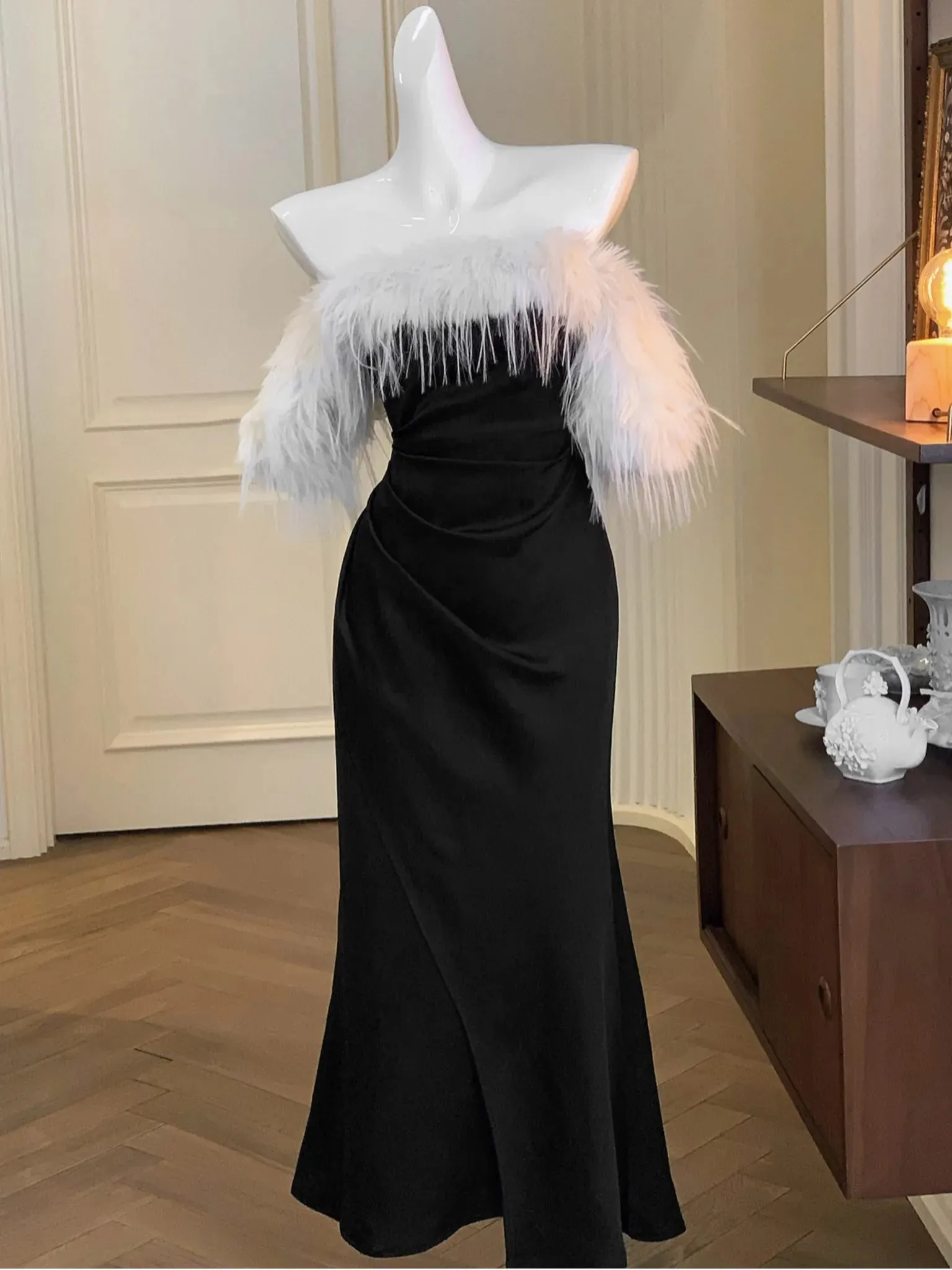 Fashionkova France Vintage Luxury Wedding Formal Occasion Dresses for Women Autumn New Sexy Bodycon Bandage Party Dress Prom Robe Vestidos