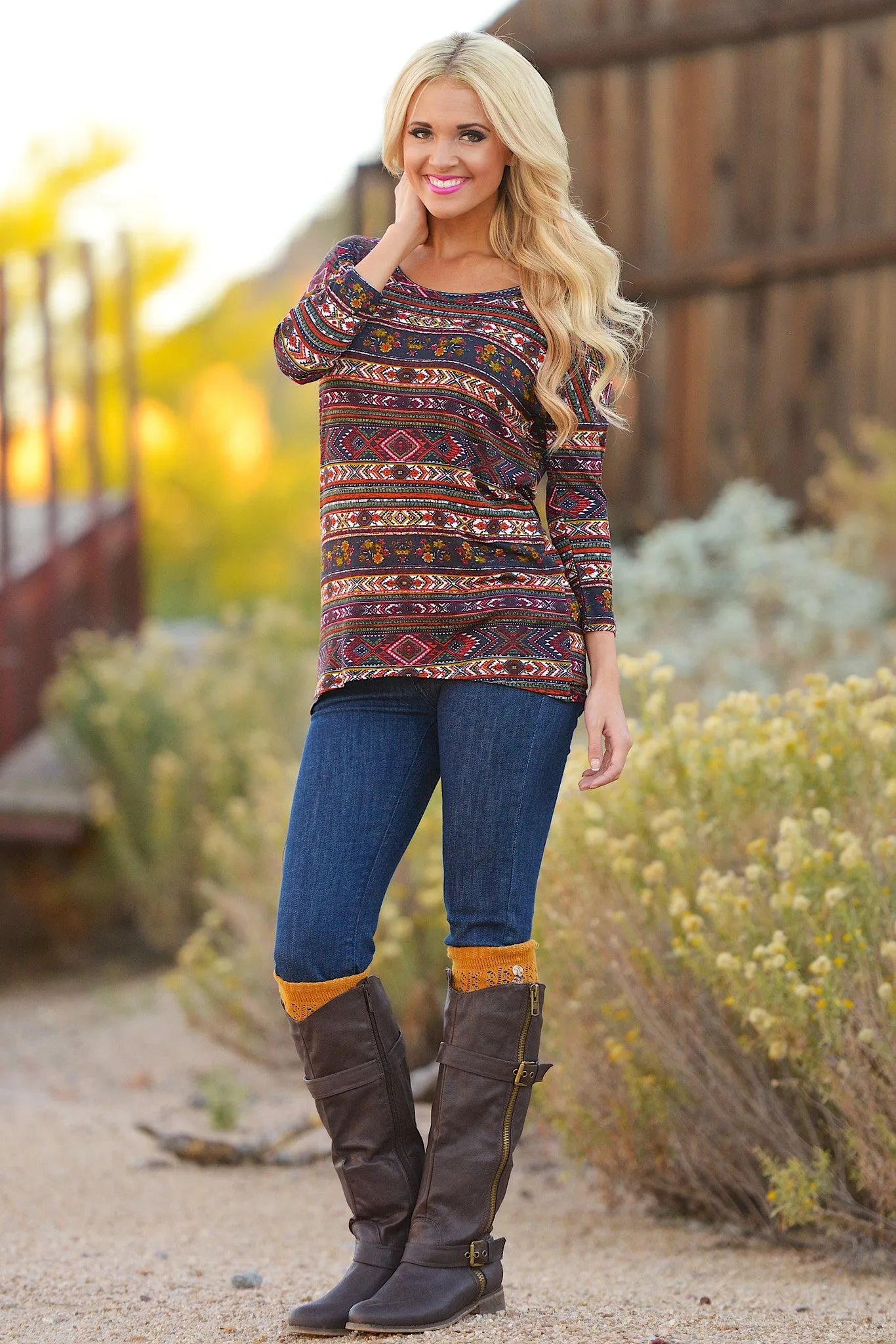 Fetish For Fall Top - Rust