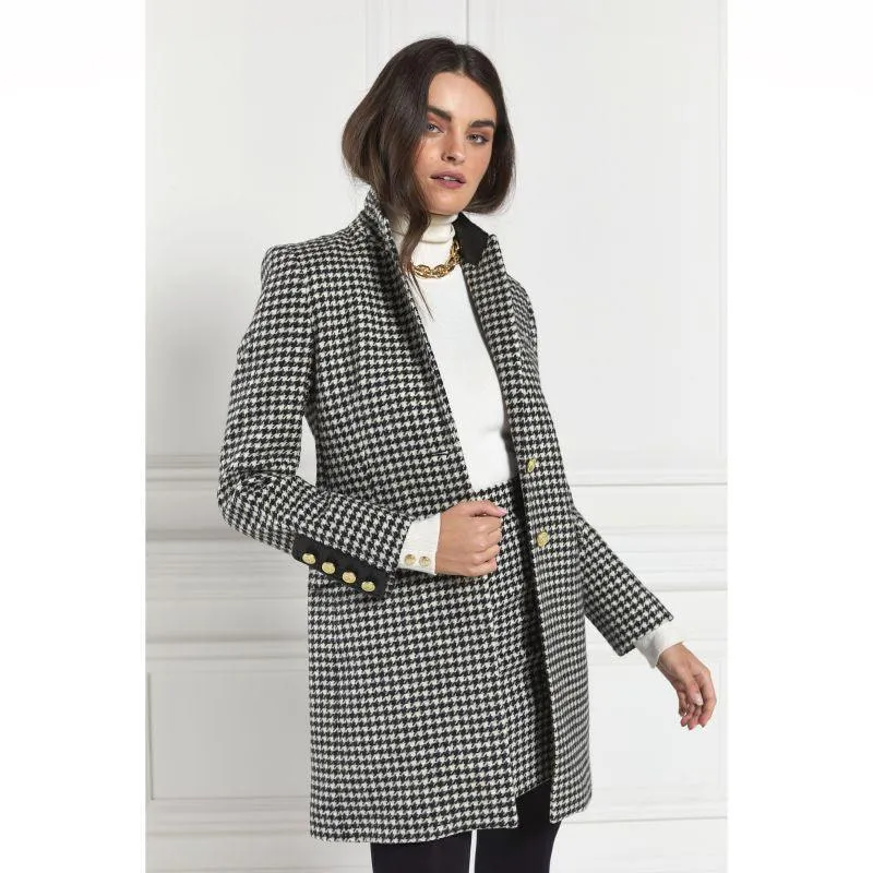 Holland Cooper Kempton Ladies Tweed Coat - Houndstooth