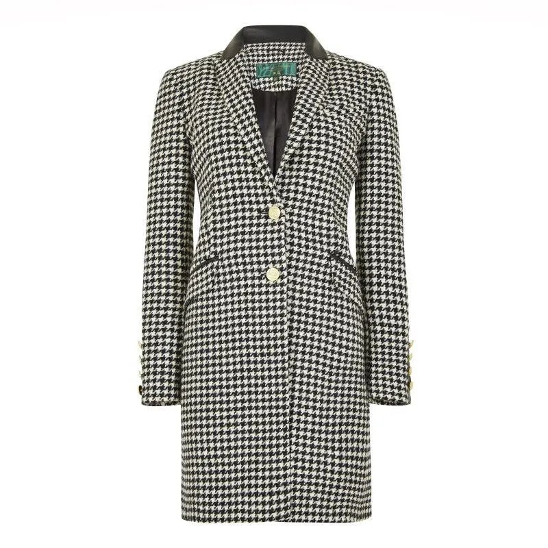 Holland Cooper Kempton Ladies Tweed Coat - Houndstooth