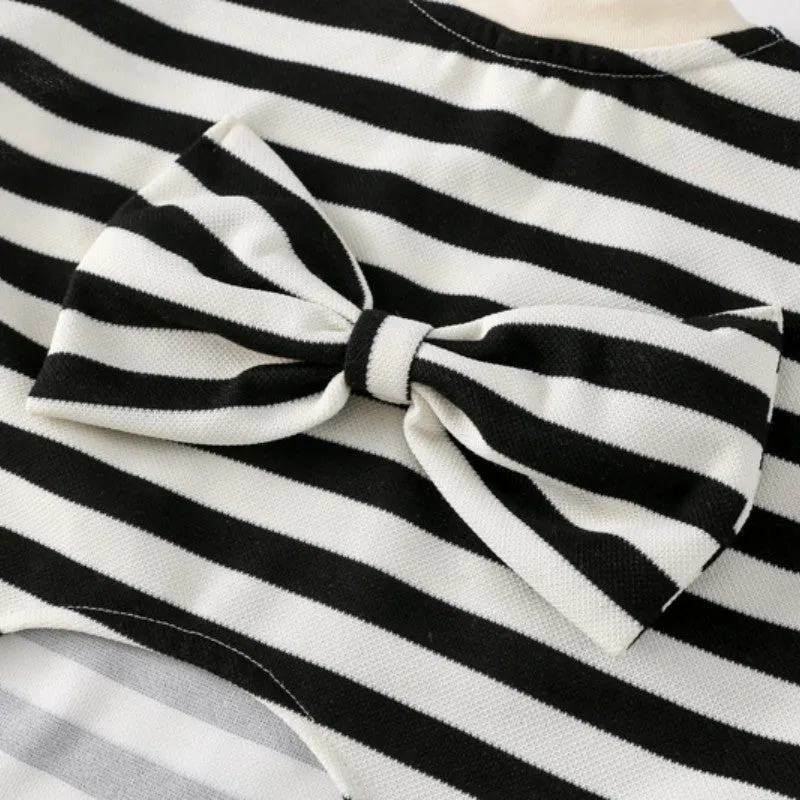 Kids Stripped Shorts SetCrewneck vest Horizontal Stripe Shorts Elastic Waist Cotton Outfit by Kaja Clothing - Arlo Suit