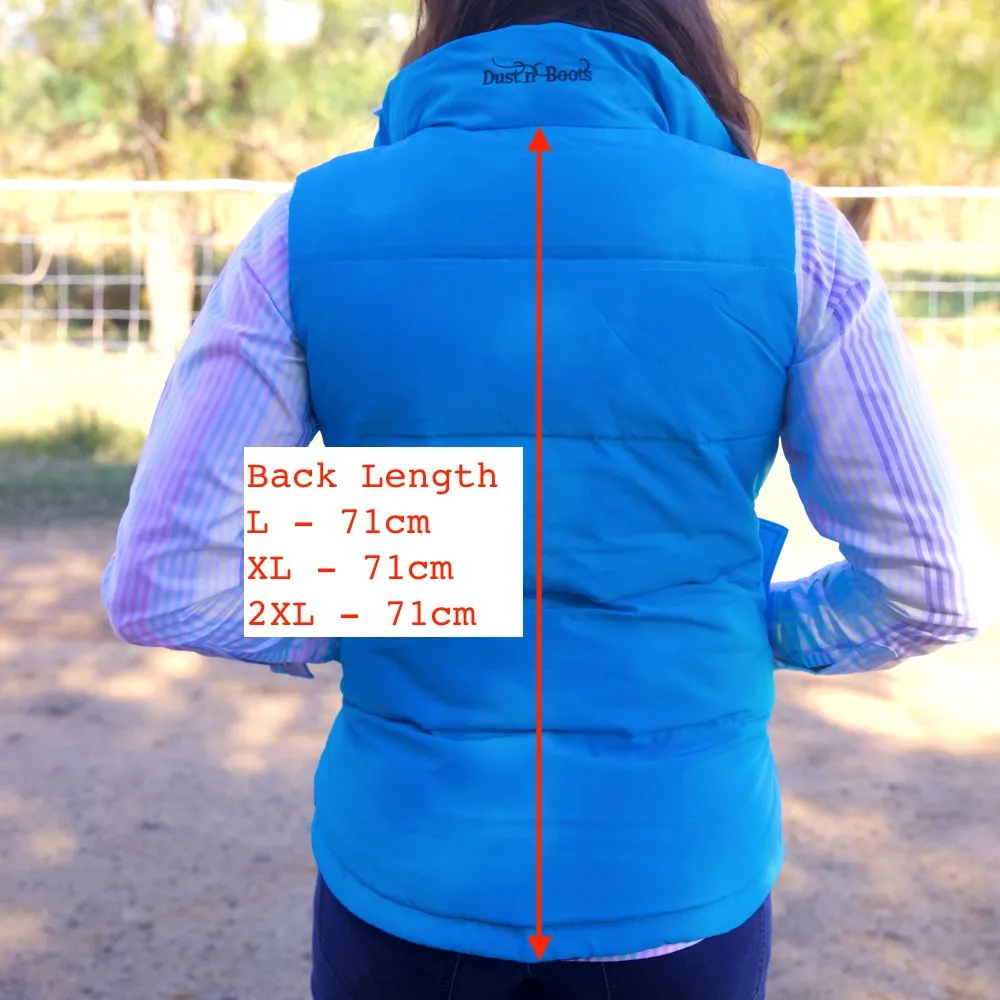 Ladies Aqua/Chocolate Reversible Vest