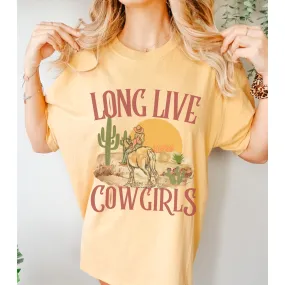 Long Live Cowgirls Comfort Colors® T-Shirt, T-Shirt Dress Western Shirt, Graphic Tee, Oversized print, Country Music, BOHO, Vintage, Cowgirl Tee