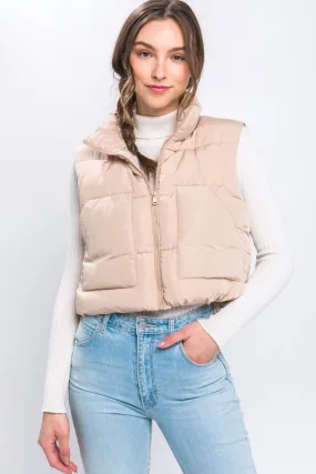 Love Tree Puffer Vest With Pockets
