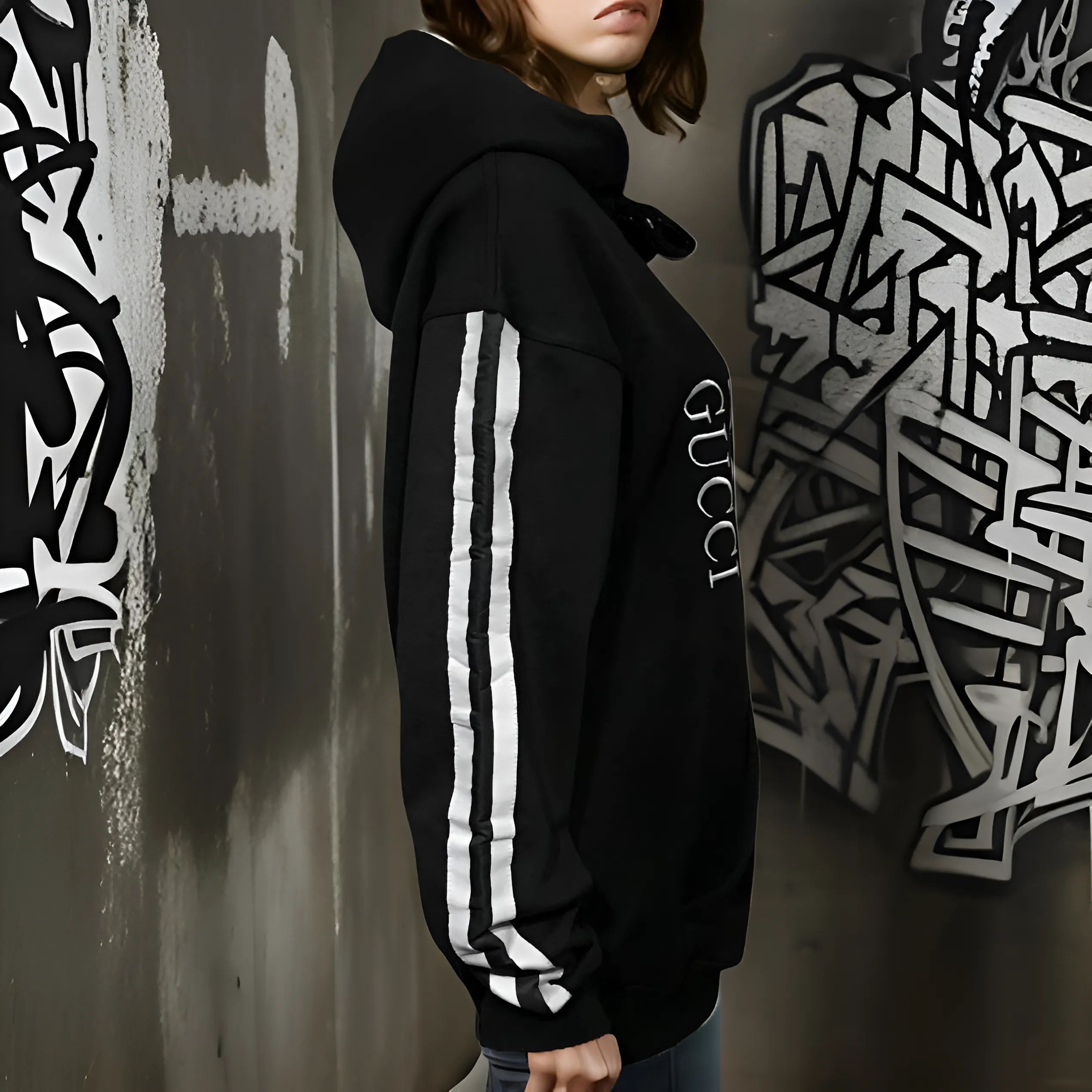 ^LUXURY^ (BLACK) ITALIAN EMBROIDERED PULLOVER HOODIES