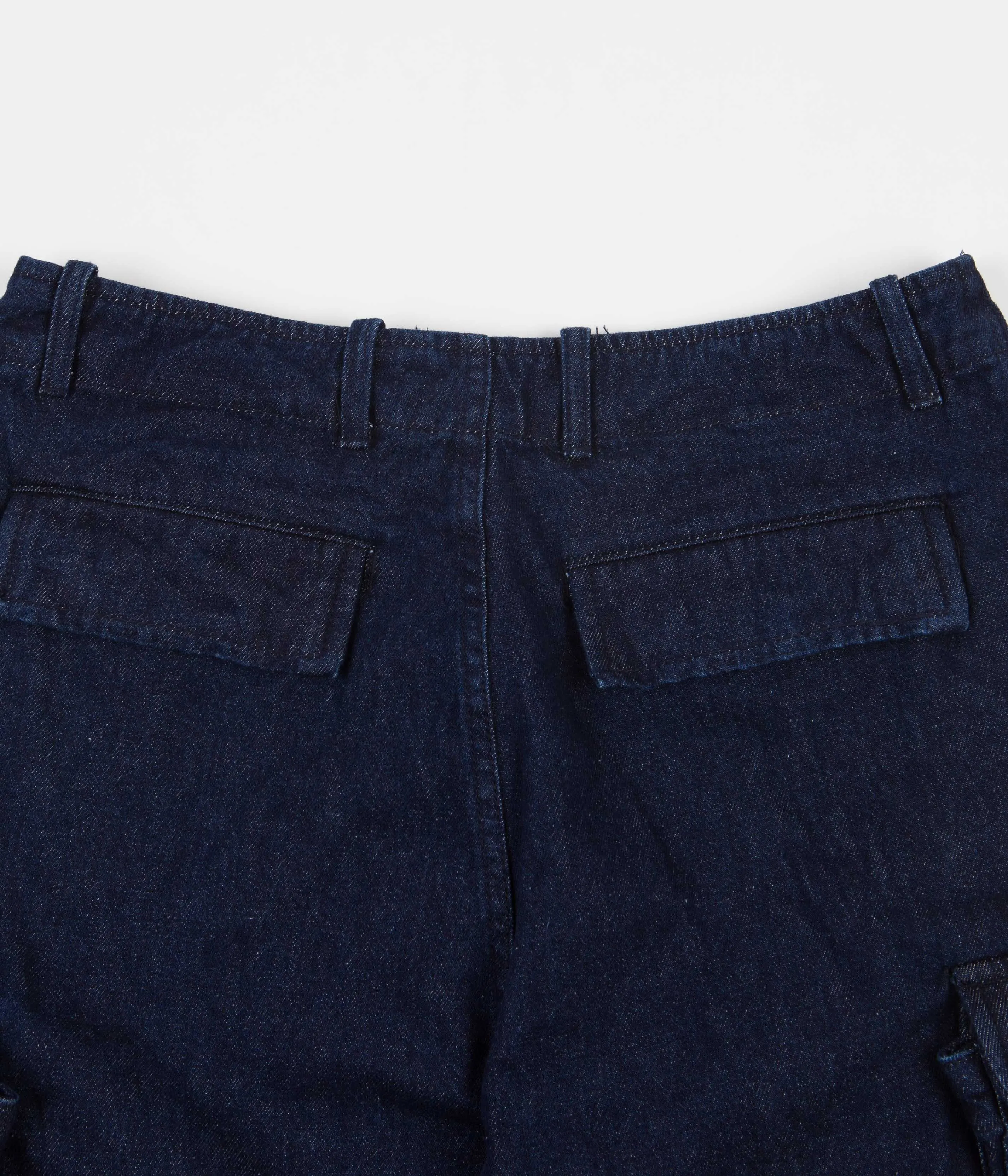 Pop Trading Company Cargo Denim Pants - Rinsed Indigo