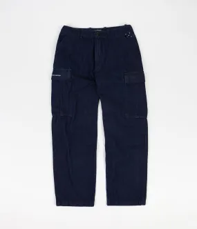 Pop Trading Company Cargo Denim Pants - Rinsed Indigo