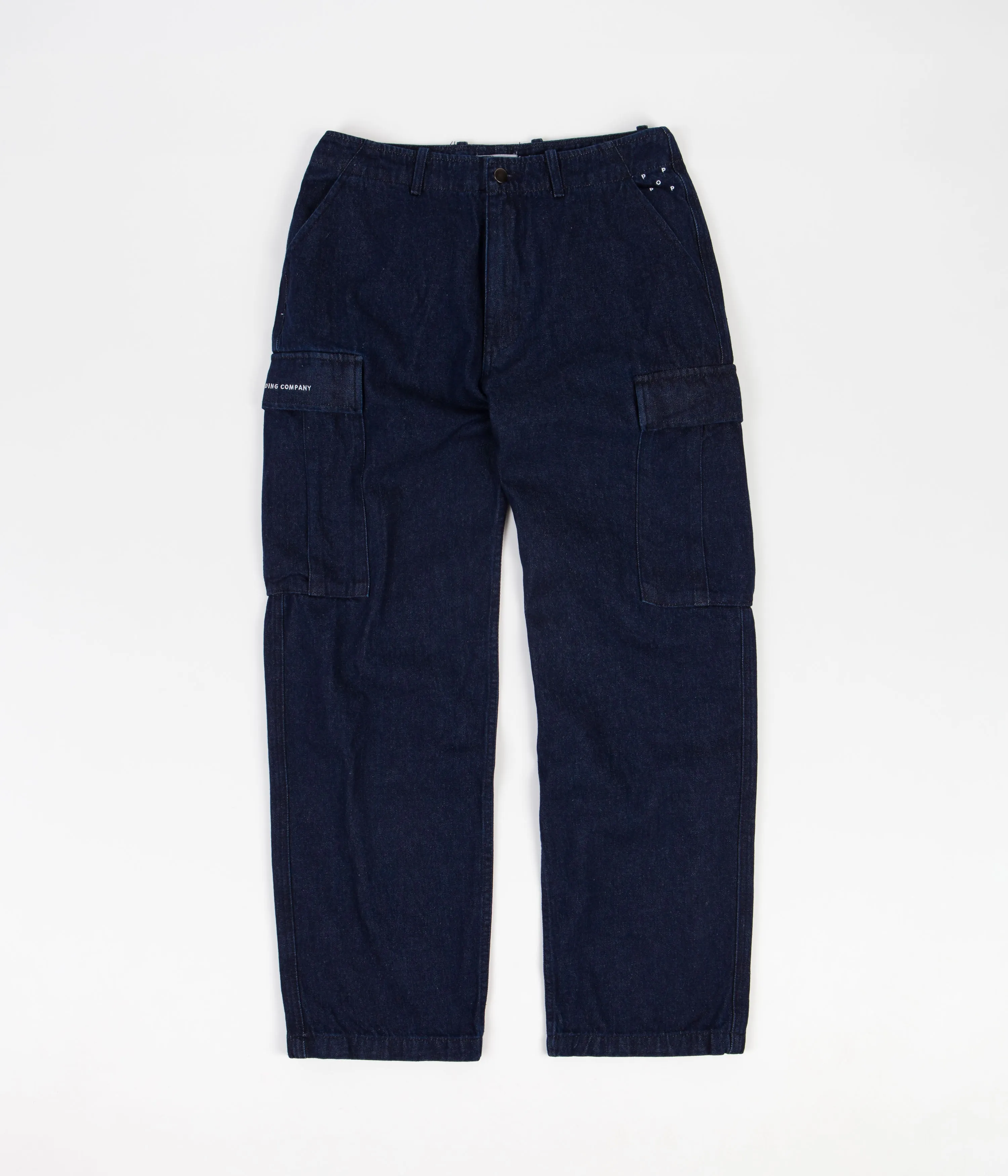 Pop Trading Company Cargo Denim Pants - Rinsed Indigo