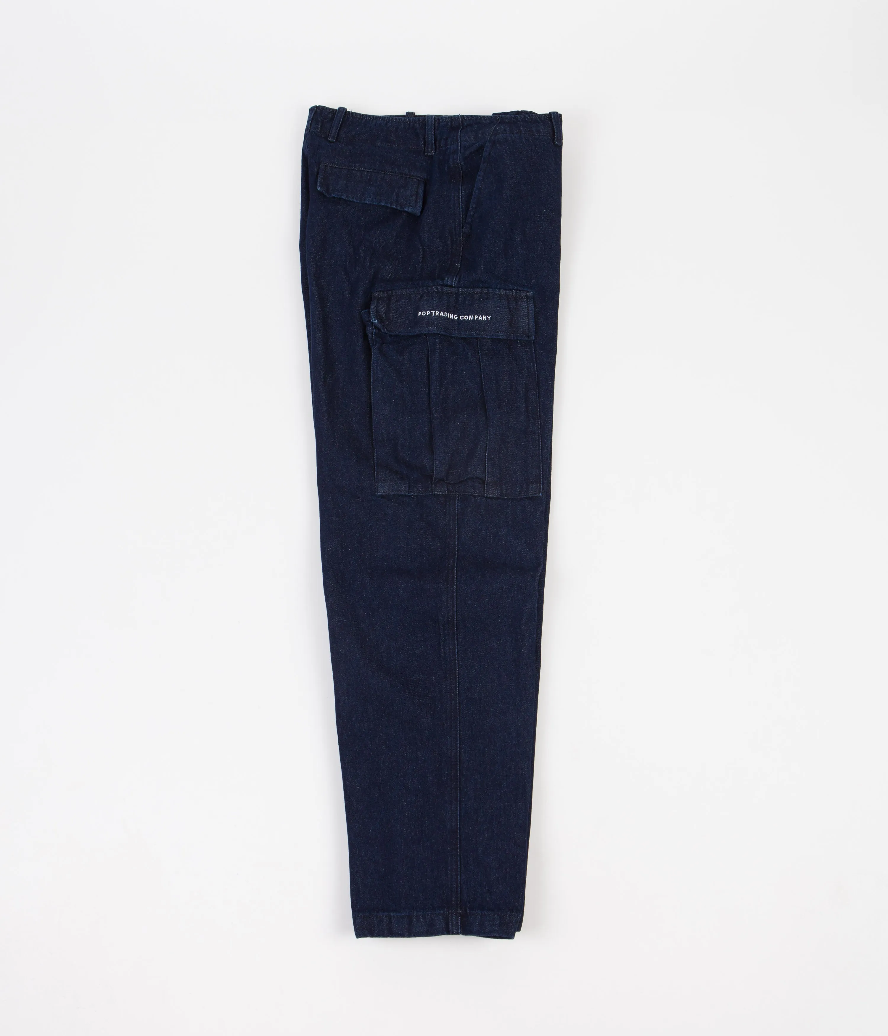 Pop Trading Company Cargo Denim Pants - Rinsed Indigo