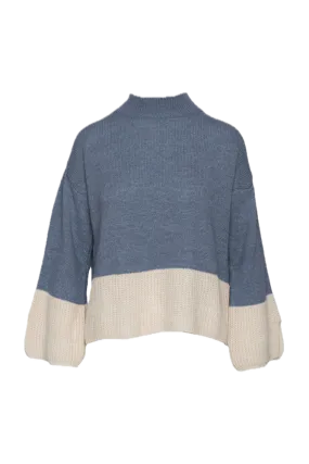 Saiph light blue cream pullover