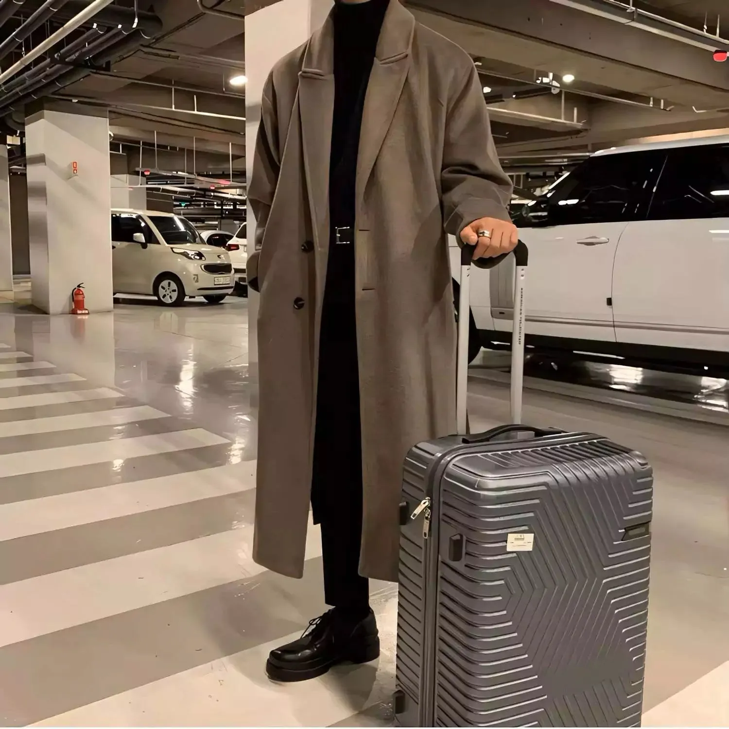 Single-Breasted Wool Coat
