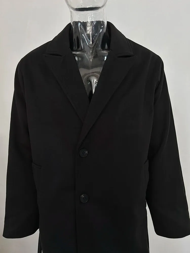 Single-Breasted Wool Coat