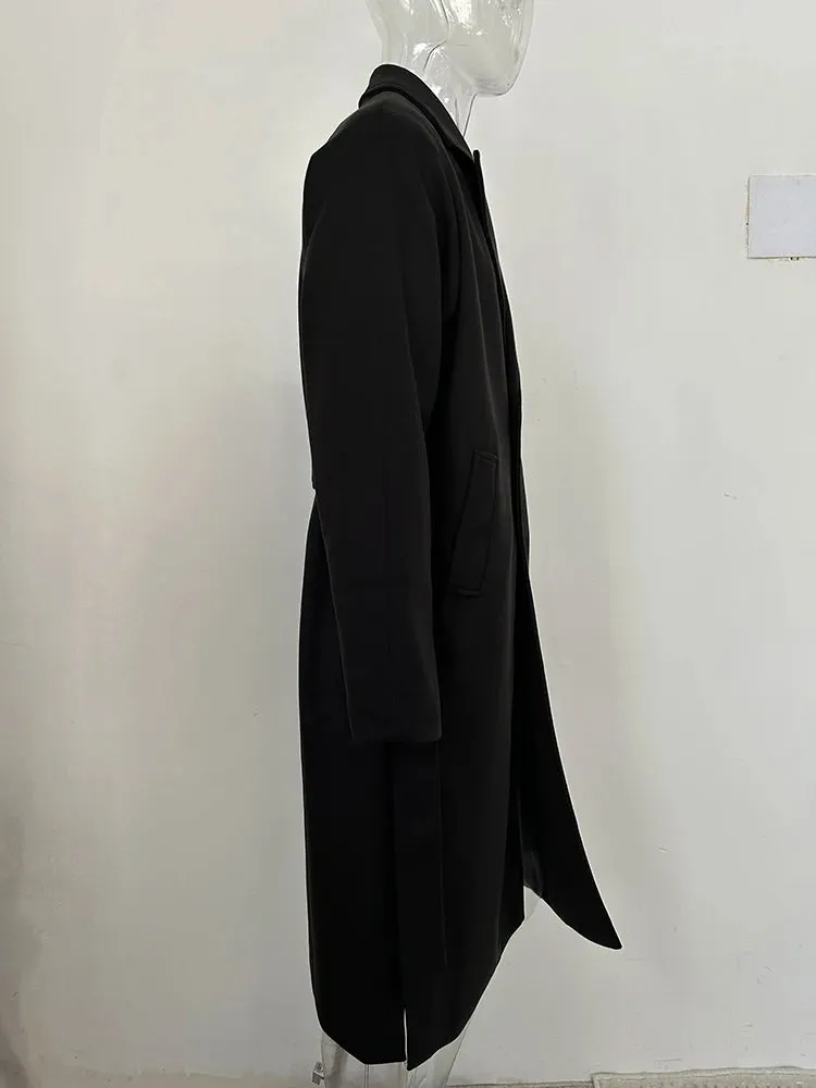Single-Breasted Wool Coat