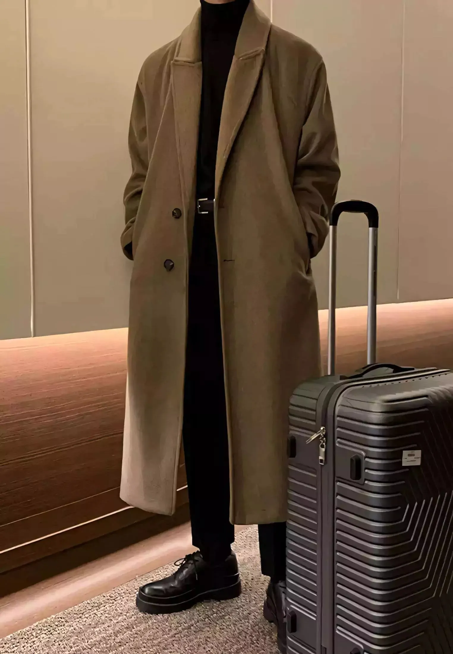 Single-Breasted Wool Coat
