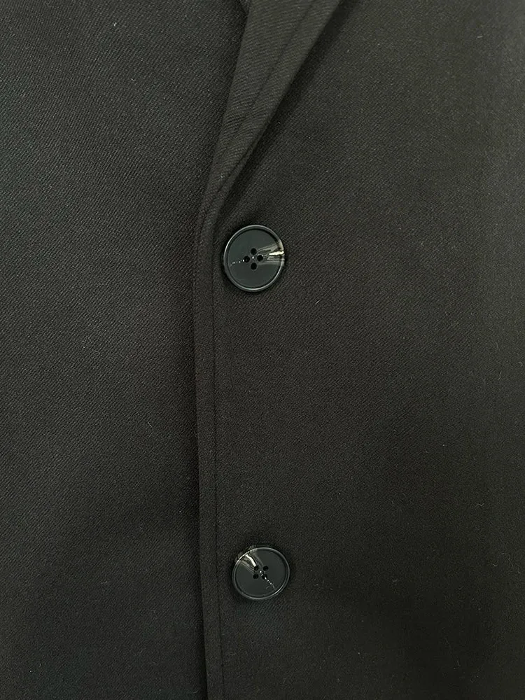 Single-Breasted Wool Coat