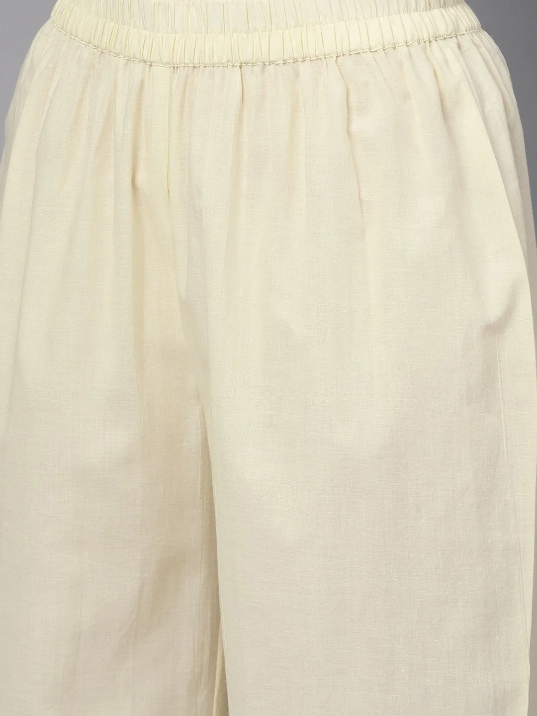 Solid Burgundy Straight Kurta Set With Cream Culottes