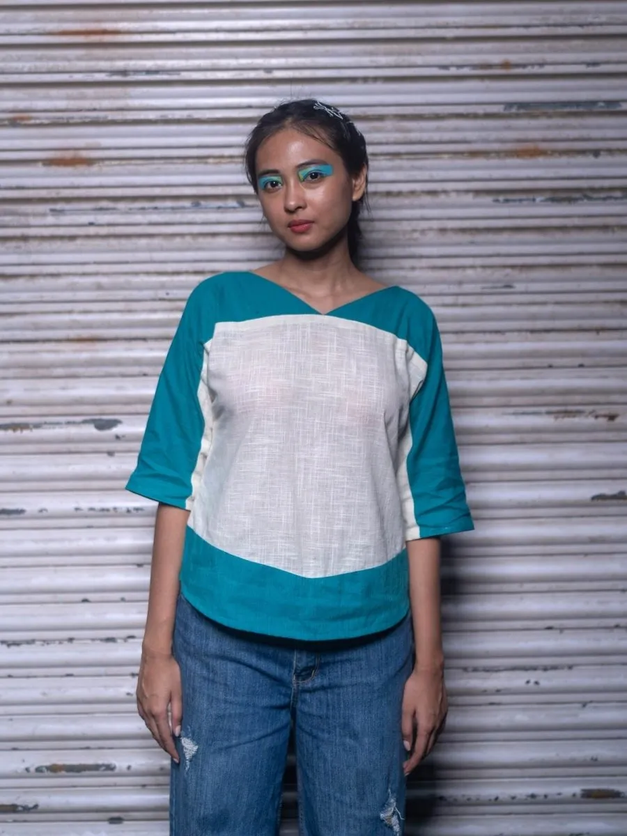 Two Shade Top | 100% Handwoven Cotton Fabric