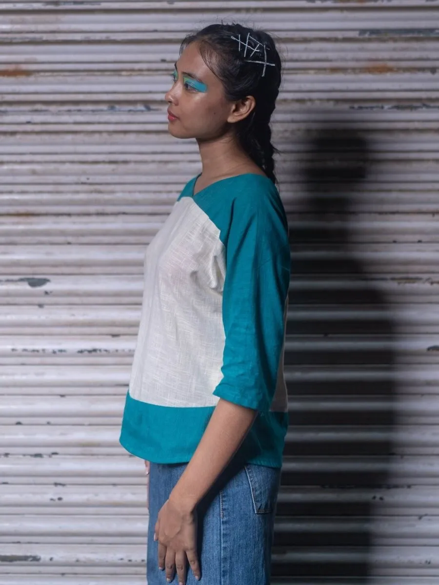 Two Shade Top | 100% Handwoven Cotton Fabric