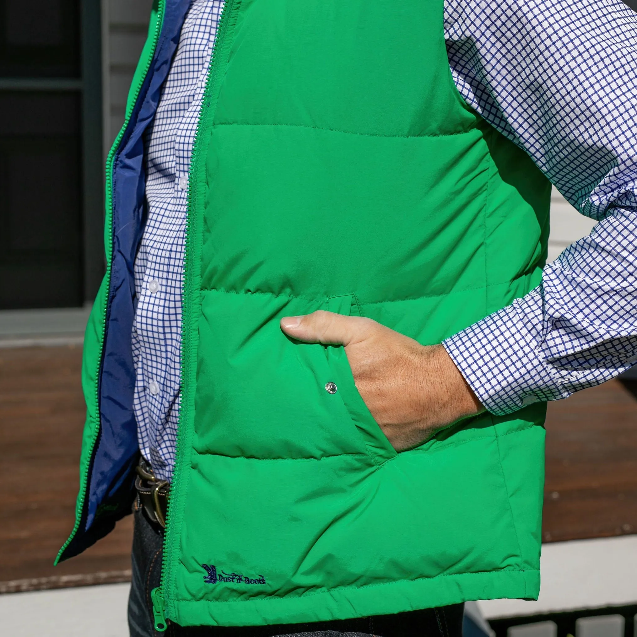 Unisex Green/Cobalt Reversible Vest