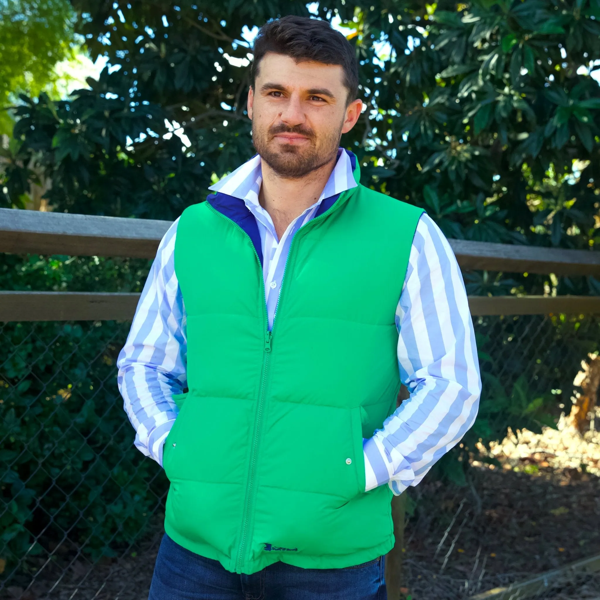Unisex Green/Cobalt Reversible Vest