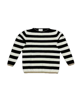 Vicolo cream black line cashmere pullover