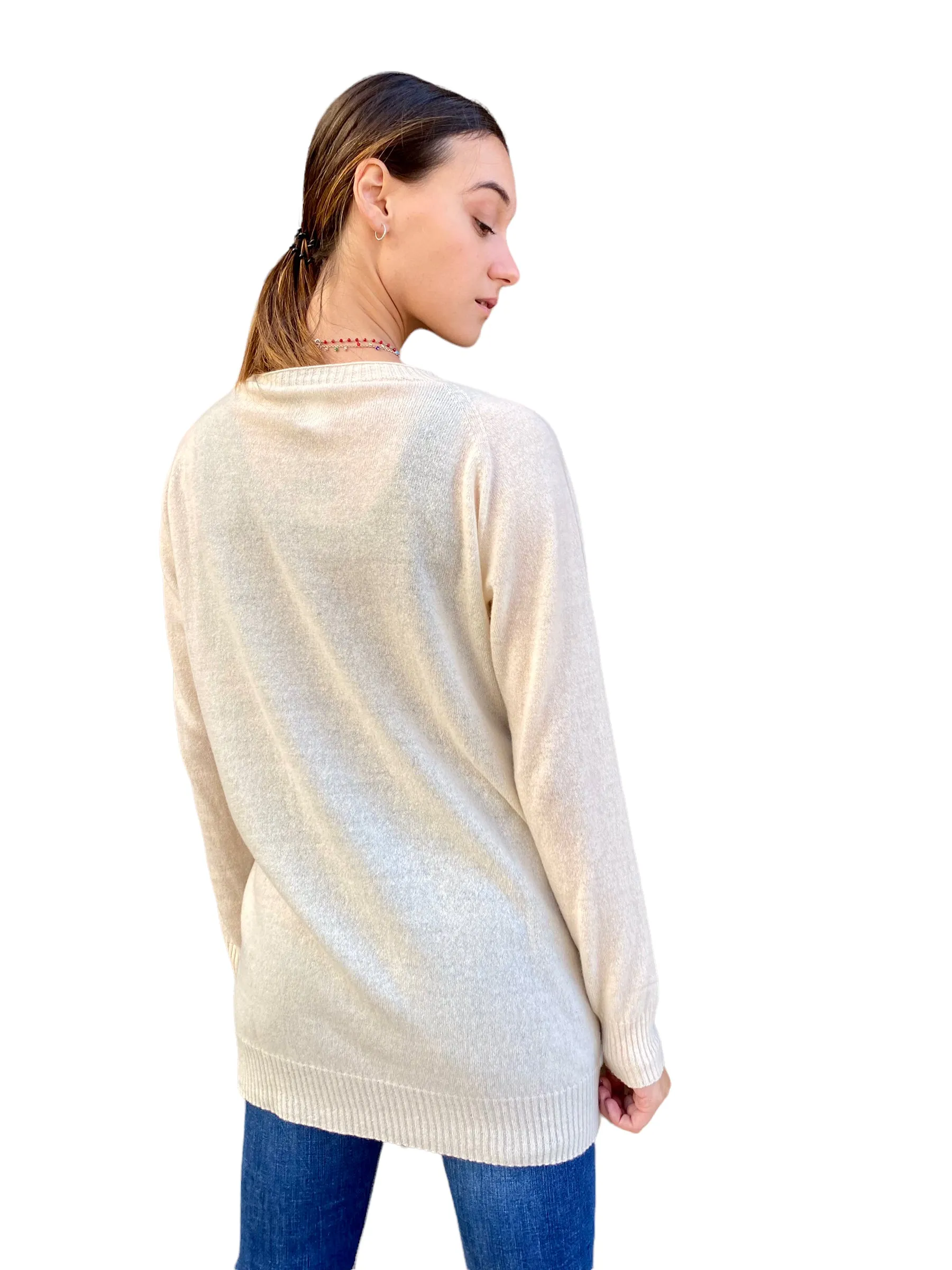 Vicolo long butter cashmere pullover
